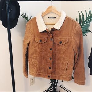 Brandy Melville Fur Corduroy Jacket